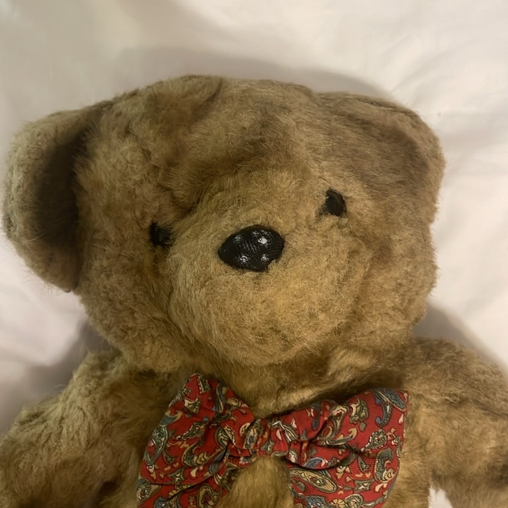 13" VINTAGE BABY BROWN TEDDY BEAR STUFFED ANIMAL PLUSH TOY - Picture 2 of 8